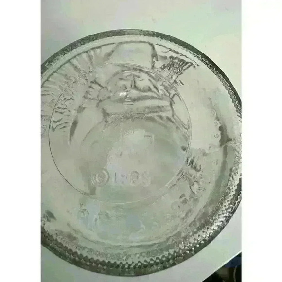 1985 Anchor Hocking Statue of Liberty Centennial Clear Glass Mug Stein Set of 5 - Picture 9 of 9